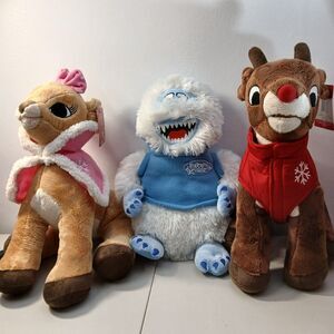Dan Dee Rudolph, Clarice & Bumble Christmas Stuffed Plush Animal Toy Lot of 3